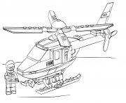 Coloriage Police Lego Helicoptere