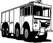 Coloriage camion des pompiers