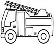 Coloriage camion de pompier maternelle