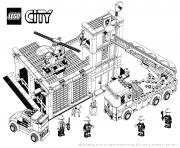 Coloriage pompier lego