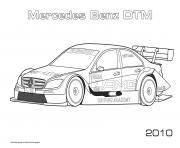 Coloriage Mercedes Benz Dtm 2010