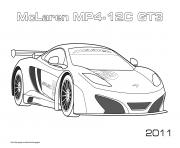 Coloriage Mclaren Mp4 12c Gt3 2011