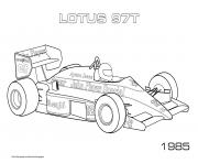 Coloriage Sport F1 Lotus 97t 1985