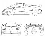 Coloriage voiture de sport turbo pour course automobile