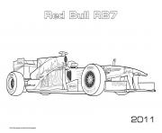 Coloriage Sport F1 Red Bull Rb7 2011