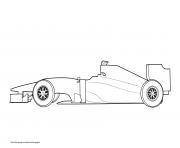 Coloriage Sport F1 Car White Label