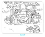 Coloriage playmobil aime les chevaux