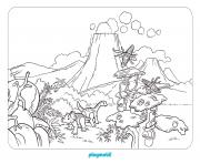 Coloriage playmobil dinosaures