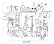 Coloriage playmobil camping