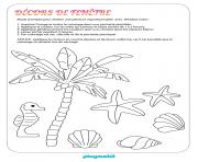 Coloriage playmobil mer et plage