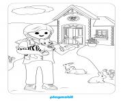 Coloriage playmobile le veterinaire 2