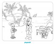 Coloriage playmobil en vacance