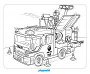 Coloriage camion de pompier playmobil