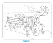 Coloriage playmobil a la ferme