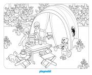 Coloriage playmobil camping 3