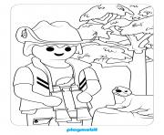 Coloriage playmobil pres dun arbre