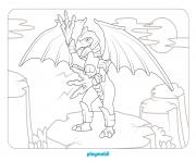 Coloriage playmobil au pays des dragons 2