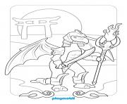 Coloriage playmobil au pays des dragons