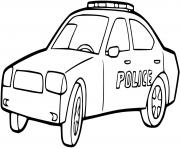 Coloriage voiture de police americaine