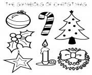 Coloriage les symboles de noel