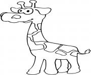 Coloriage bebe girafe