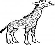 Coloriage dessin d une girafe