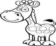 Coloriage animaux girafe pour petit