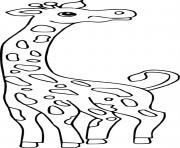 Coloriage girafe avec des taches a colorier