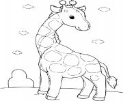 Coloriage girafon