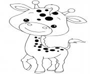 Coloriage bebe girafe maternelle