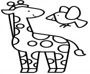 Coloriage girafe maternelle facile