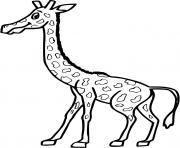 Coloriage une grande girafe