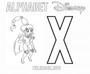 Coloriage Lettre X pour Xandra de Legend of the Three Caballeros