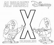 Coloriage Lettre X pour XR Buzz Lightyear Star Command de Toy Story