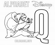 Coloriage Lettre Q pour Quasimodo