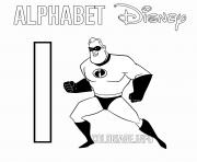 Coloriage Lettre I pour The Incredibles