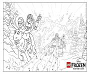 Coloriage Elsa Anna Frozen Avalanche lego disney