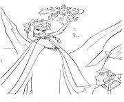 Coloriage reine des neiges elsa est fache