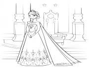 Coloriage reine des neiges elsa disney