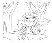 Coloriage reine des neiges elsa frustre disney