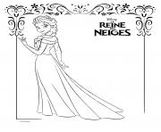 Coloriage elsa et sa robe de glace frozen disney