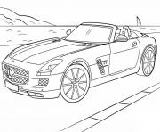 Coloriage mercedes benz sls amg gt sport