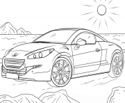 Coloriage Peugeot Rcz