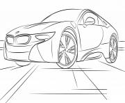 Coloriage bmw i8 sport