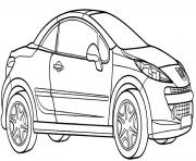 Coloriage Peugeot 206 Cc