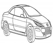 Coloriage Peugeot 307 Cc