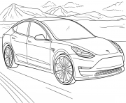 Coloriage Tesla Model 3