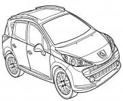 Coloriage Peugeot 207 Sw