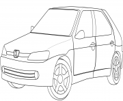 Coloriage Peugeot 306