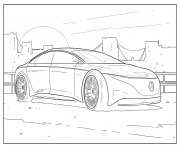 Coloriage mercedes benz automobile